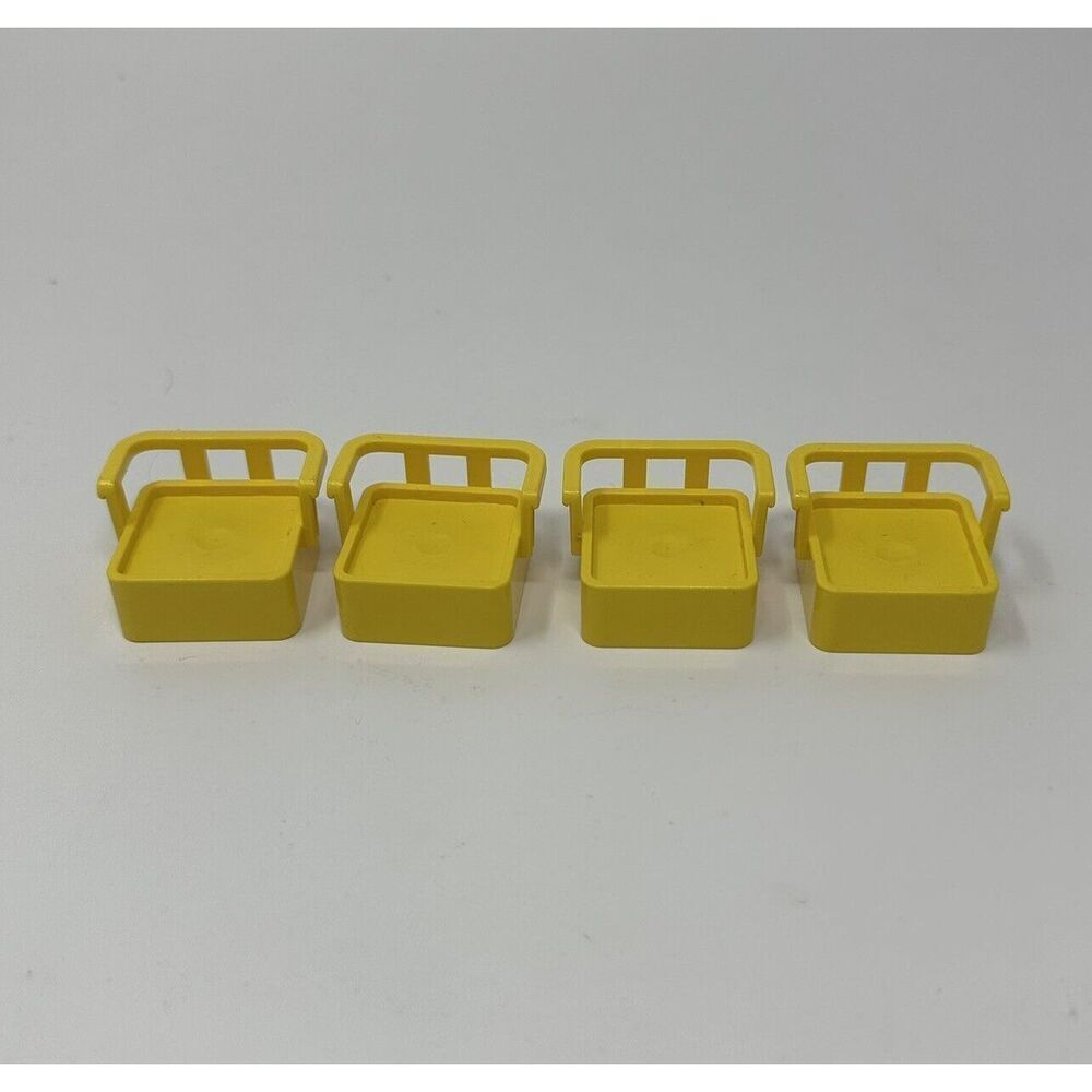 Lego Duplo Item Chairs (4) yellow vintage‎ (1980's) Interlego AG